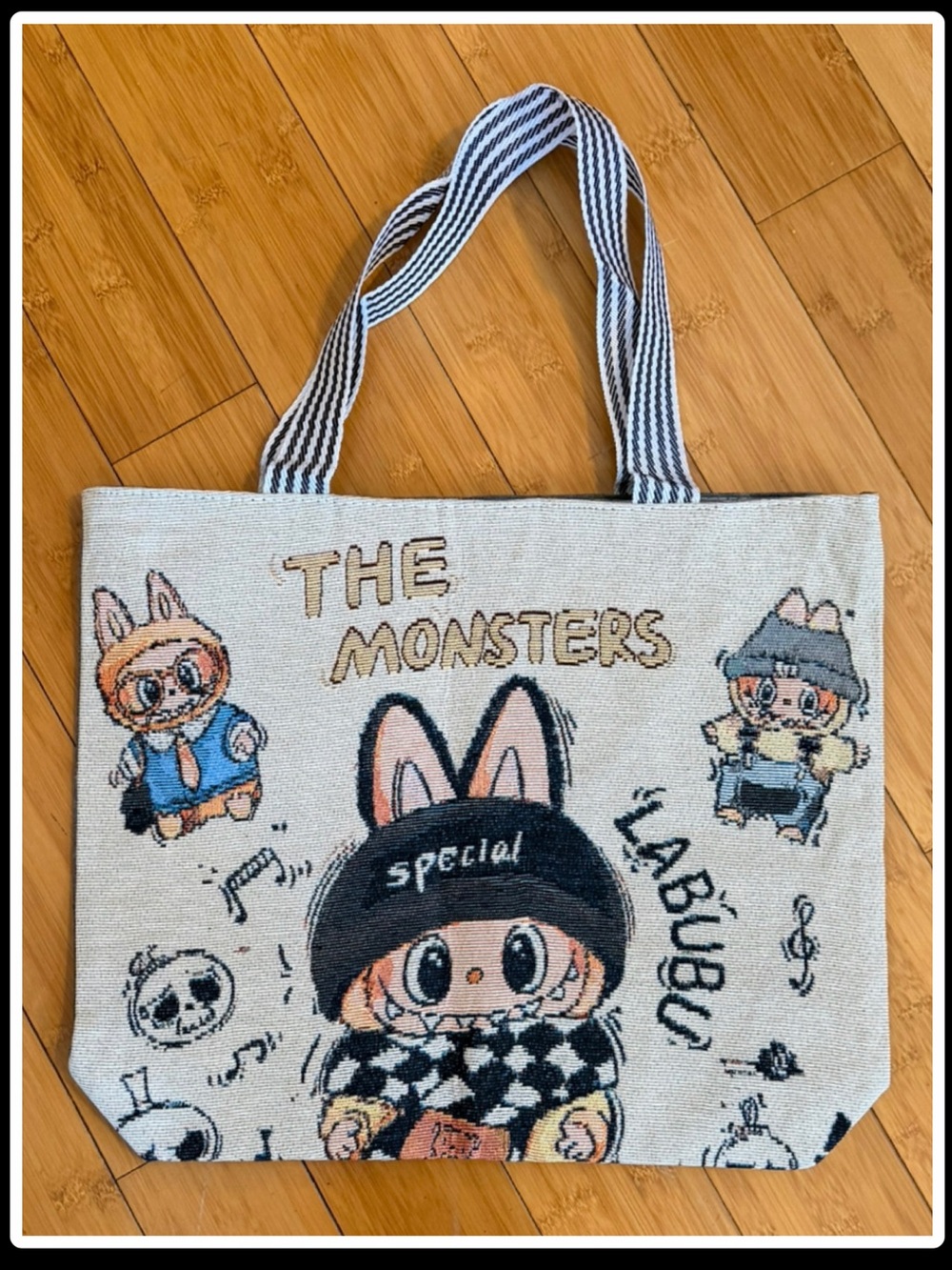 Graphic LABUBU Canvas Tote